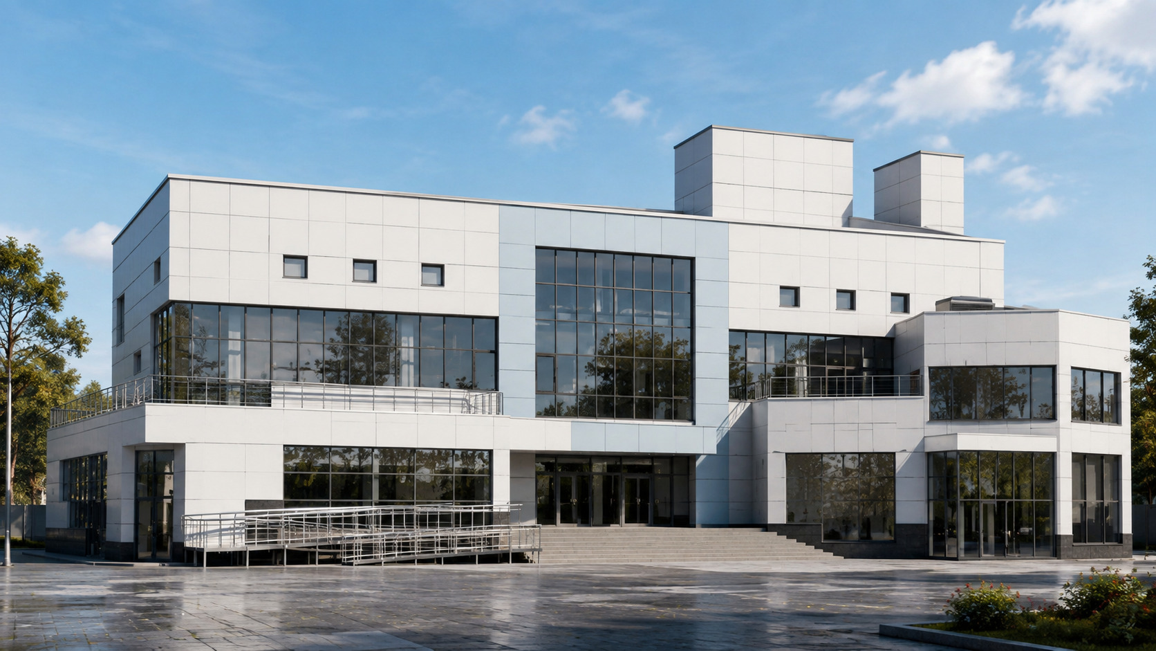 Visualisation   main entrance, frontal view